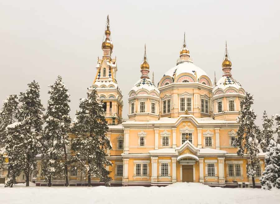 Ascension Cathedral (Zenkov) during winter: Almaty Kazakhstan - One day in Almaty itinerary (layover guide)-11