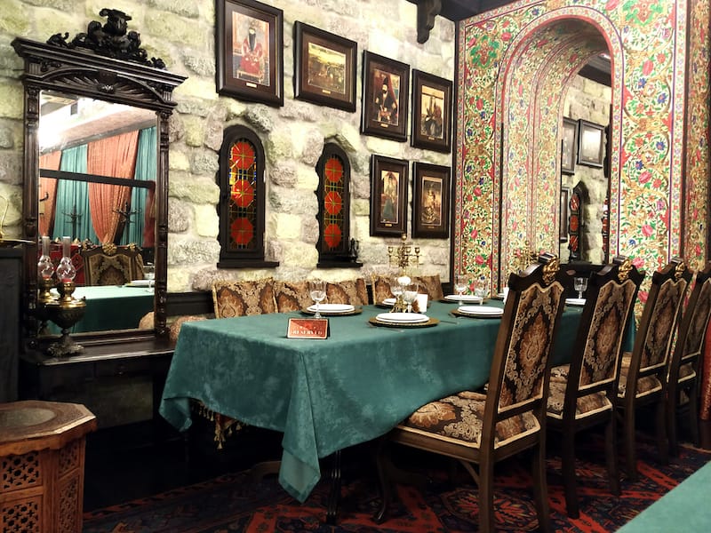 table in restaurant in Azerbaijan
