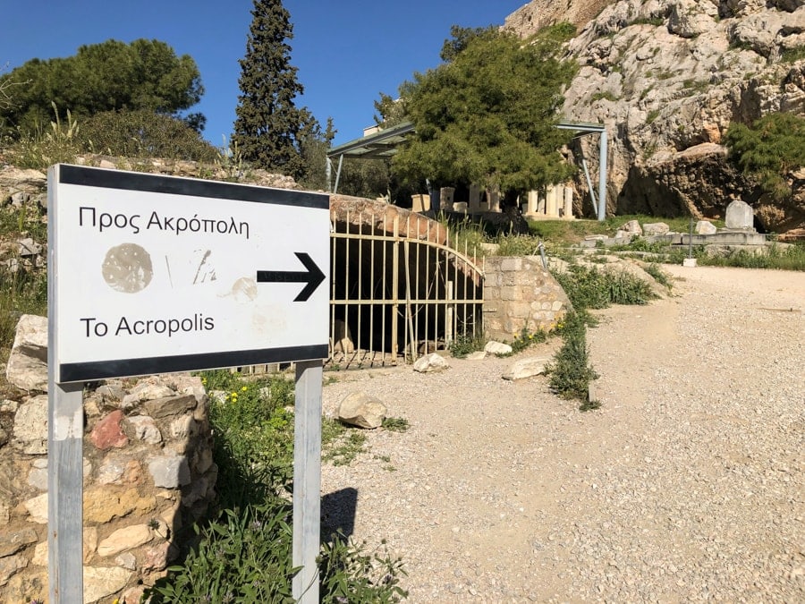 signs at acropolis athens