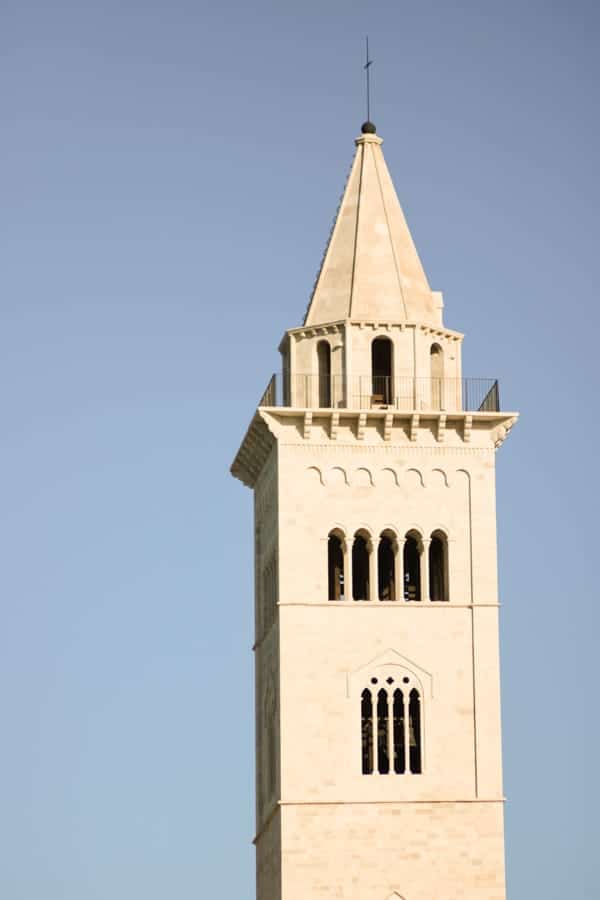 Trani Cathedral bell tower in Italy