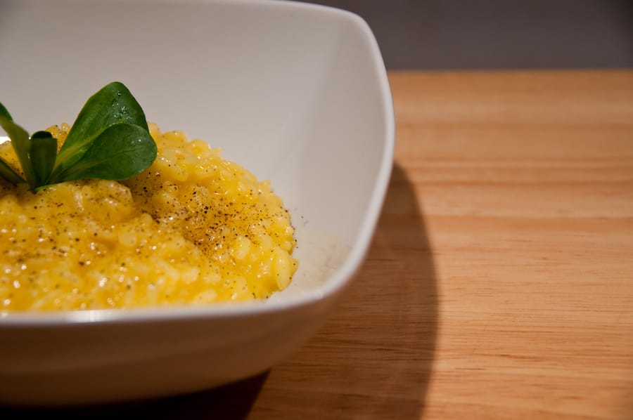 Risotto alla Milanese during Milan food tour