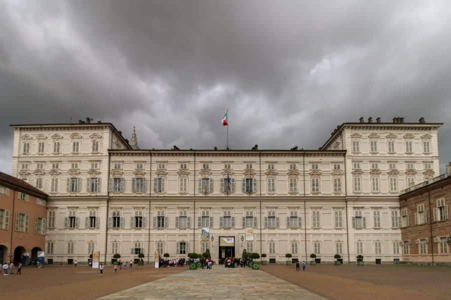royal palace of turin, italy / traveling from milan to turin