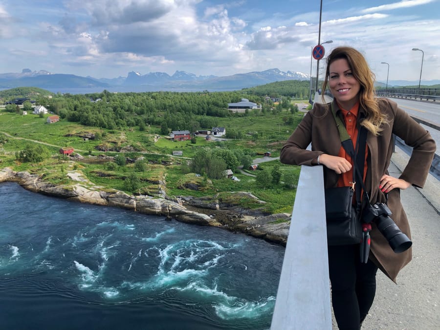 me at saltstraumen near bodo norway