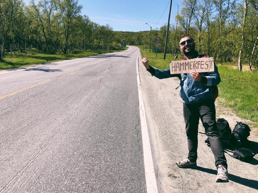 hitchhiking to hammerfest norway