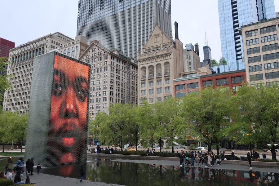 Part of Crown Fountain