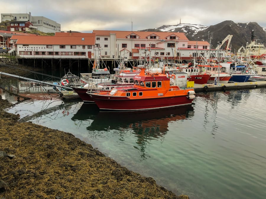 honningsvag harbor in northern norway