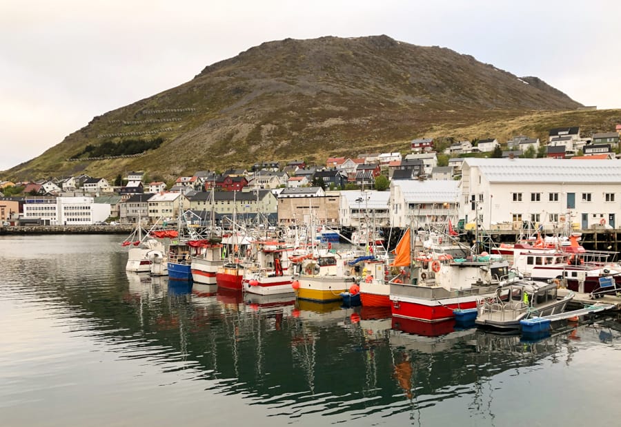  honningsvåg havn nær nordkapp