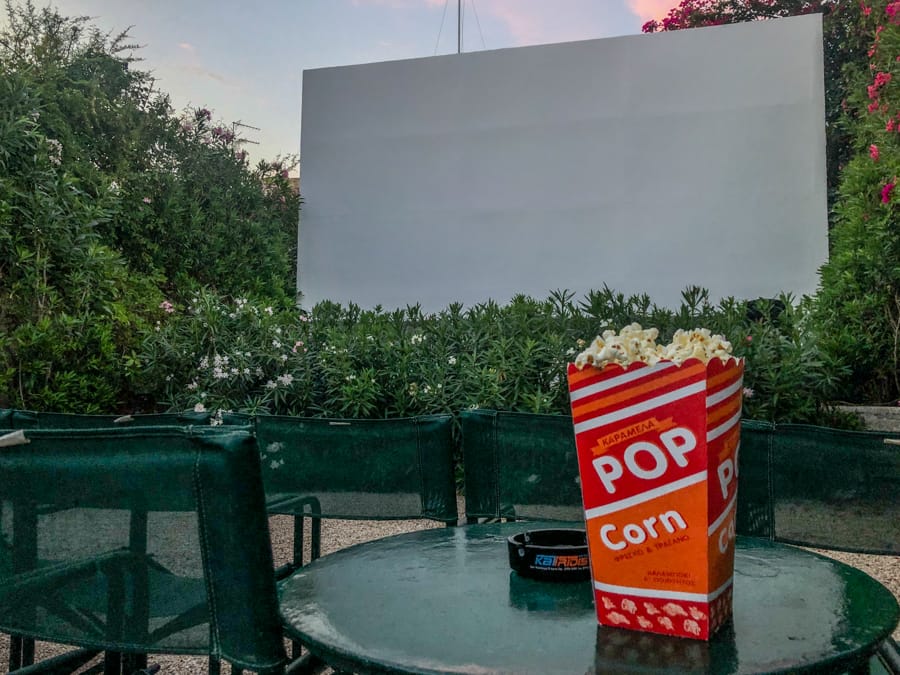 open air cinema in aegina