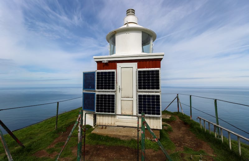 Kallur Lighthouse in Faroe Islands on Kalsoy