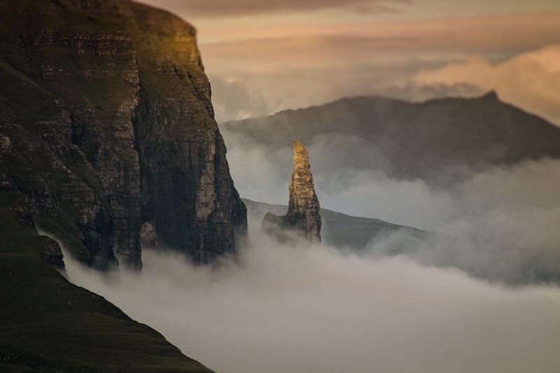 Trøllkonufingur on Vagar in Faroe Islands