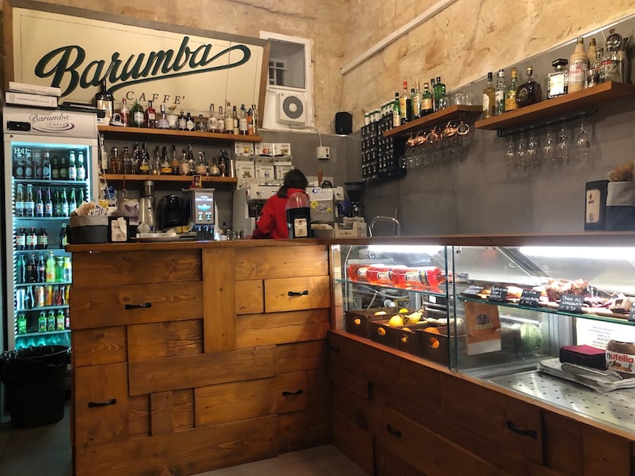 Coffee at a cafe at Piazza Giuseppe Garibaldi in Monopoli, Italy