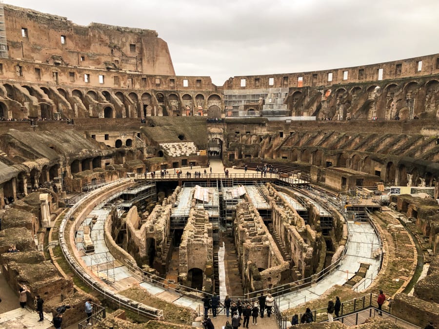 Inside the magnifcent Colosseum!