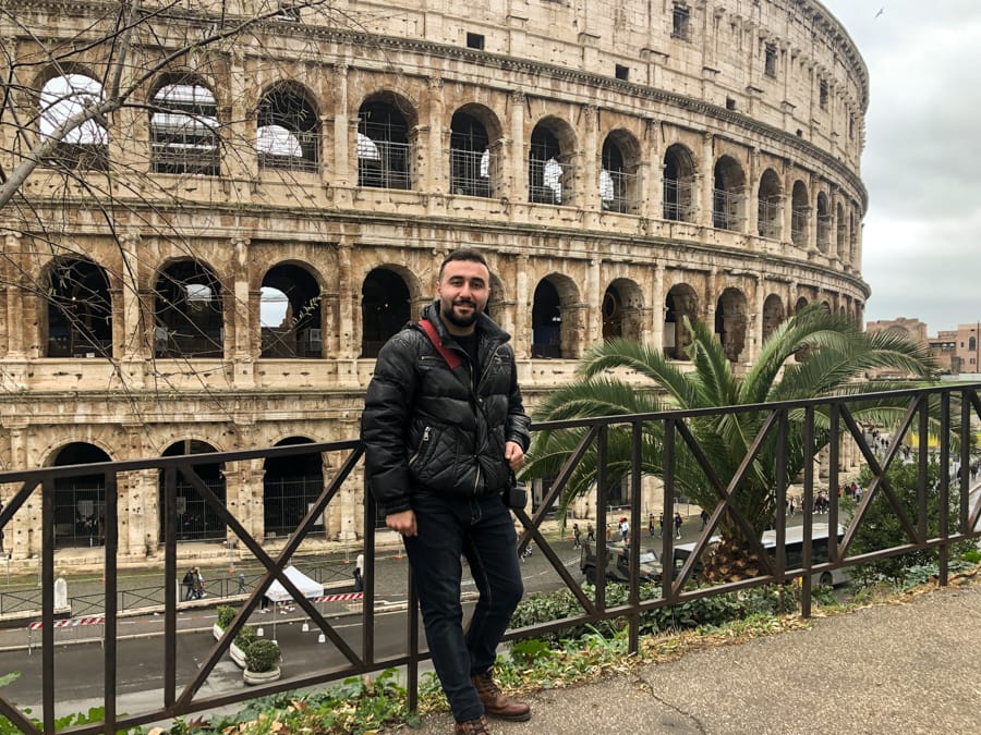 Hanging out in front of the Colosseum