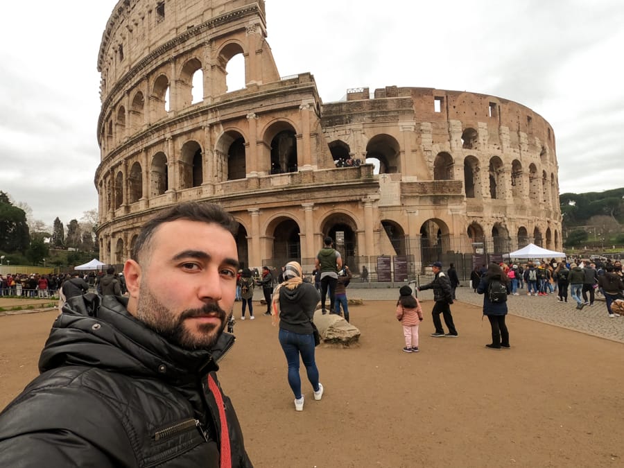 Still many people visiting the Colosseum in winter