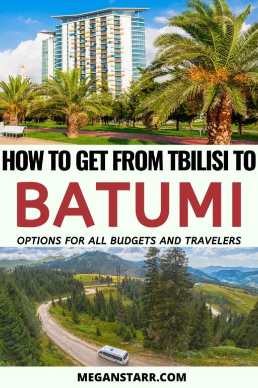 How to get from Tbilisi to Batumi, Georgia (the easy and cheap way!) | Georgia Norway Travel #travel #georgia #batumi #tbilisi #caucasus #trains | Places in Georgia | Visit Caucasus | Georgia Destinations | Things to do in Georgia | Where to Stay in Batumi | Georgia Road trip | Visit Georgia | Batumi | Tbilisi | Caucasus travel guide | Georgia trains | Georgia buses | marshrutka