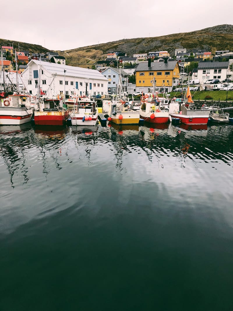 Honningsvåg harbor in Magerøya, Norway (North Cape