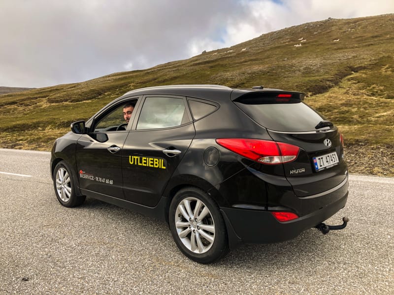 rental car in Nordkapp (honningsvag norway)