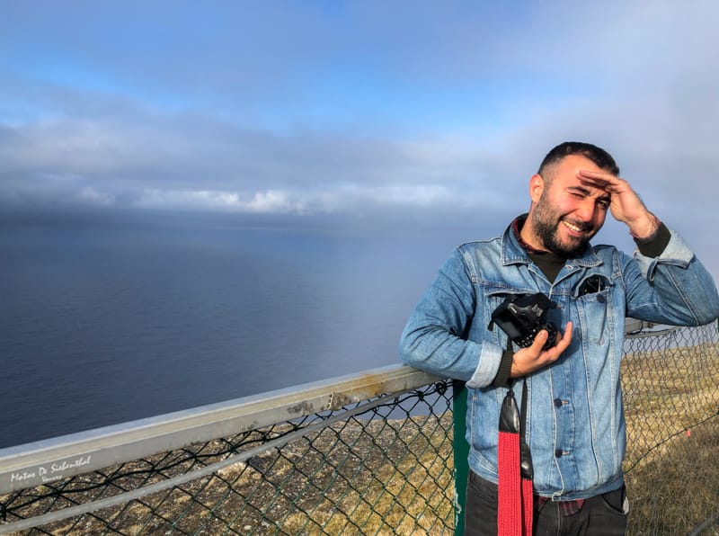 Aram visiting North Cape, Norway (Nordkapp)