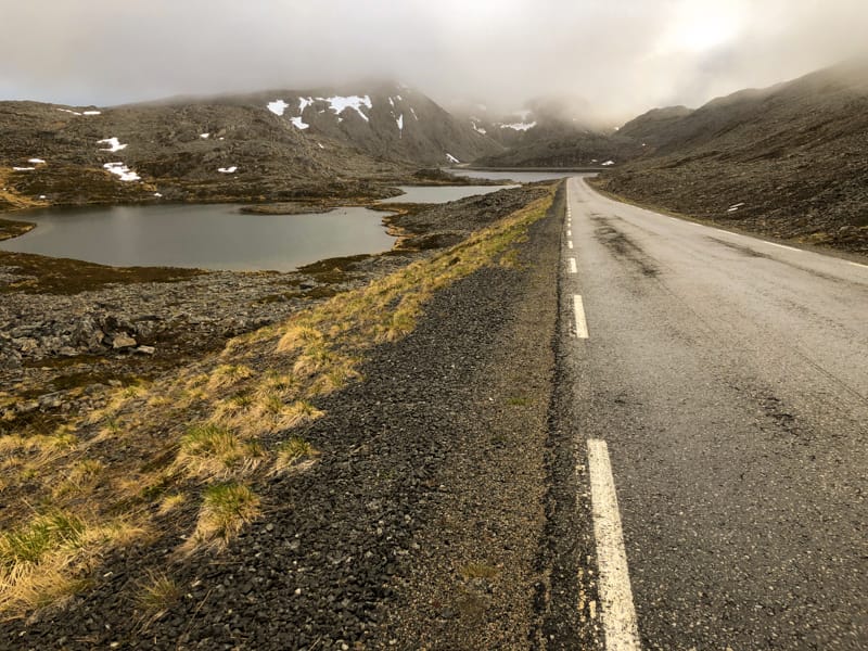 Road on Magerøya (north cape) norway