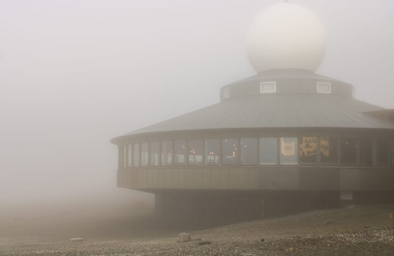Fog at the North Cape on Magerøya in Norway