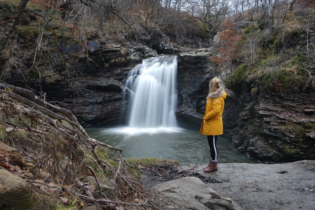 Best day trips from Glasgow, Scotland: falls of falloch