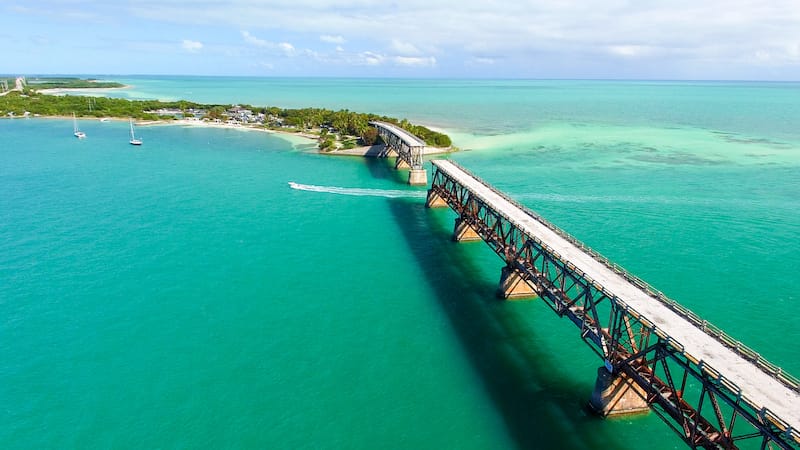 The road from Miami to Key West is beautiful