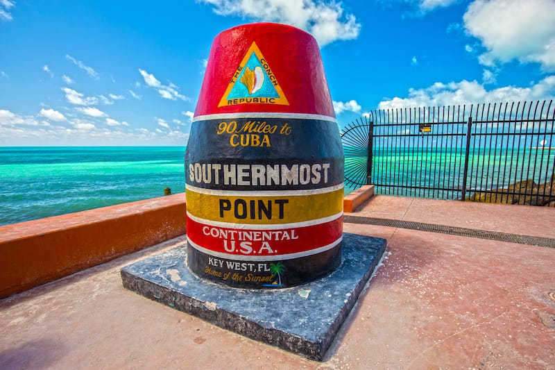 Key West in December: Southernmost point in continental. 90 miles to Cuba. Home of the Sunset. Key West