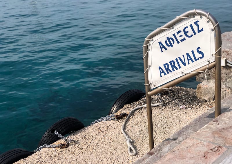 Arriving in Hydra from Athens