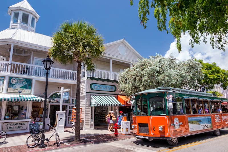 View of downtown Key West, Florida