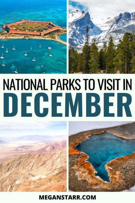 15 Best National Parks to Visit in December (+ Useful Tips): Are you looking for the best national parks to visit in December? This guide details fifteen great US National Parks to visit in December and gives many tips. | Places to visit in USA | USA National Parks | America National Parks | Yellowstone in Winter | Grand Canyon in Winter | National Parks to visit in Winter | USA Winter 