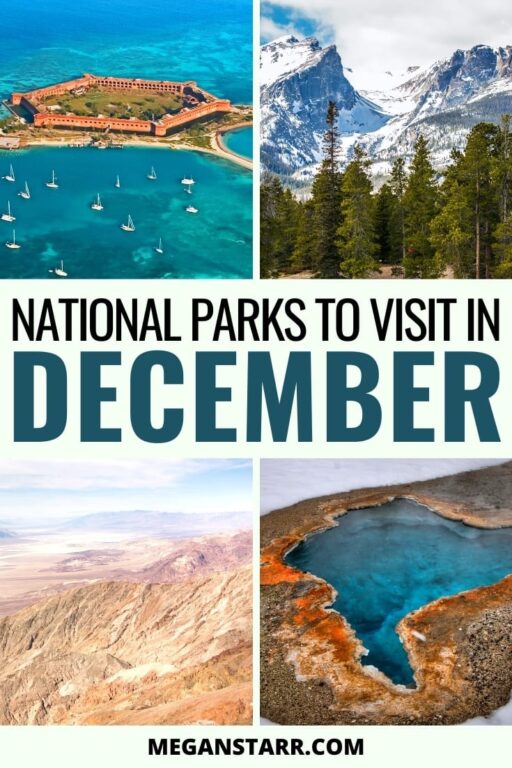 15 Best National Parks to Visit in December (+ Useful Tips): Are you looking for the best national parks to visit in December? This guide details fifteen great US National Parks to visit in December and gives many tips. | Places to visit in USA | USA National Parks | America National Parks | Yellowstone in Winter | Grand Canyon in Winter | National Parks to visit in Winter | USA Winter