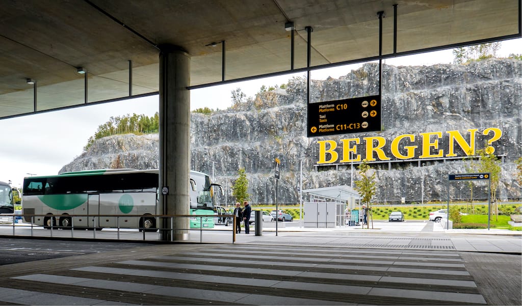 Arrival at Bergen Airport in Norway