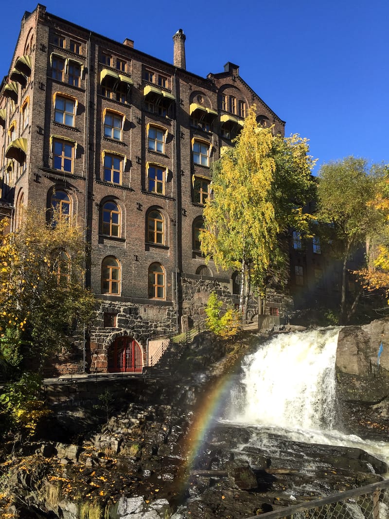 Oslo waterfall during autumn