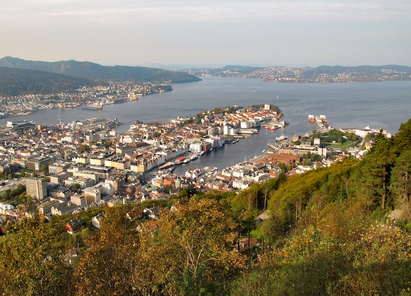 Bergen during fall (Norway)