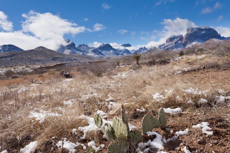 Big Bend National Park in Texas in winter