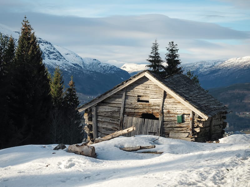 Cabin in Voss Norway in winter