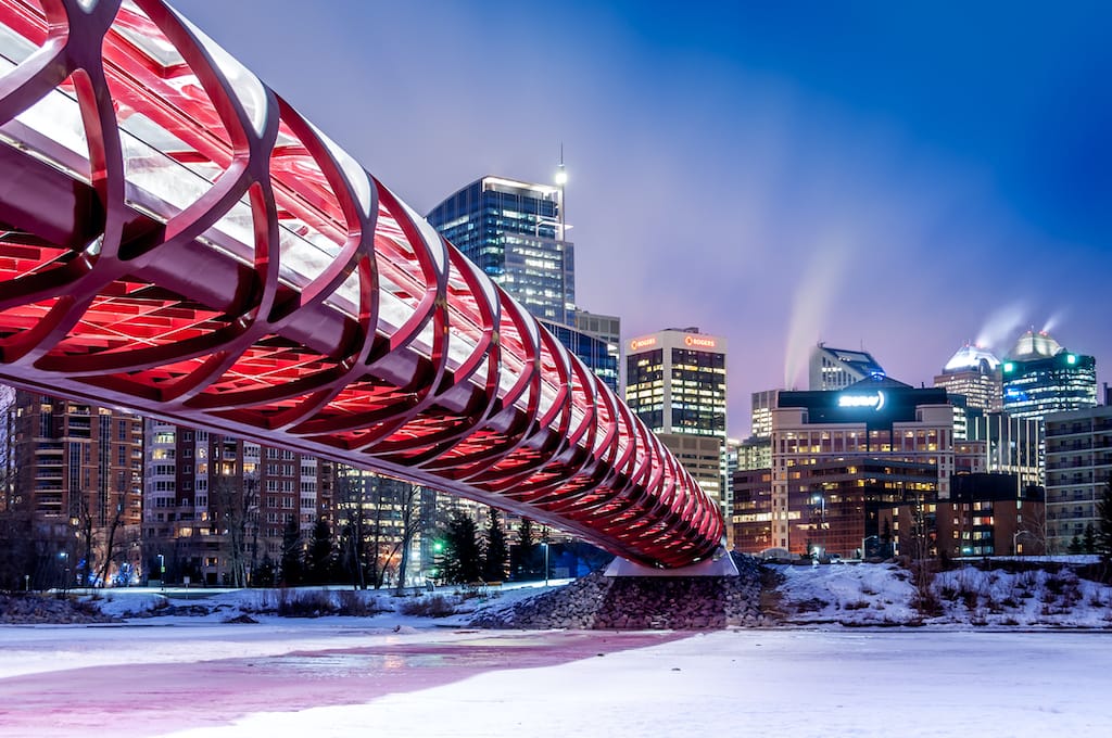 Calgary in winter in Canada