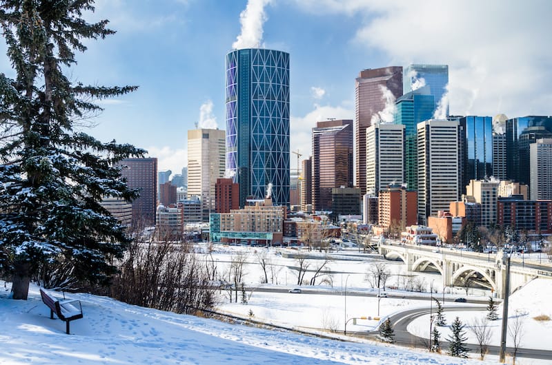 Calgary in winter views