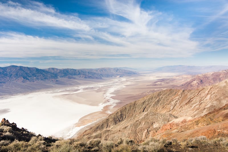 Death Valley National Park in winter view from Dante's View