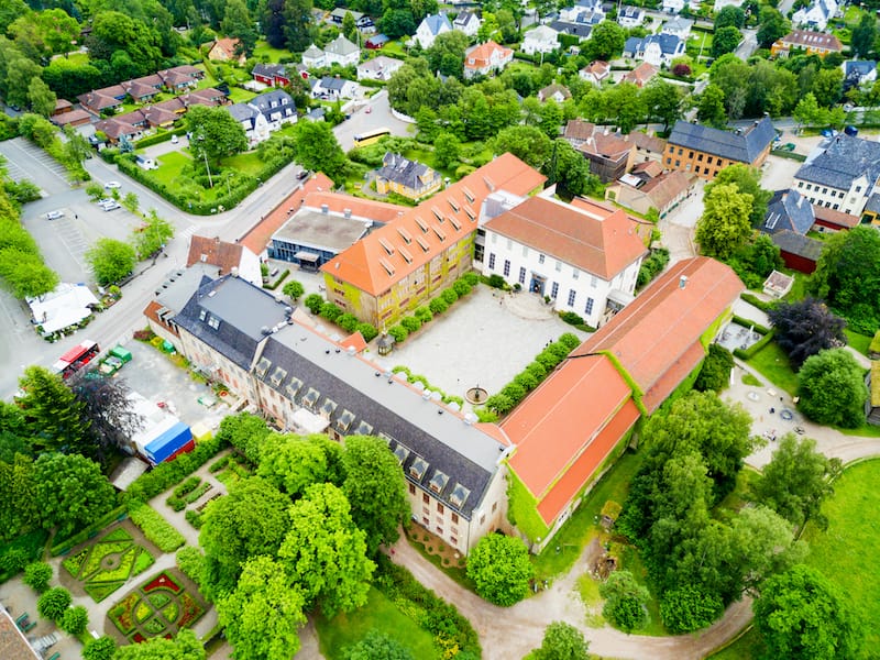 Aerial shot of Bygdoy Oslo