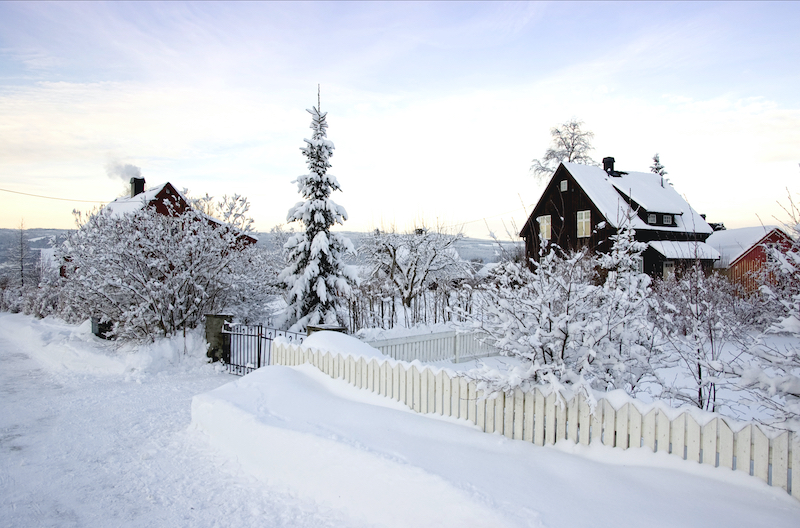 Lillehammer in winter in Norway