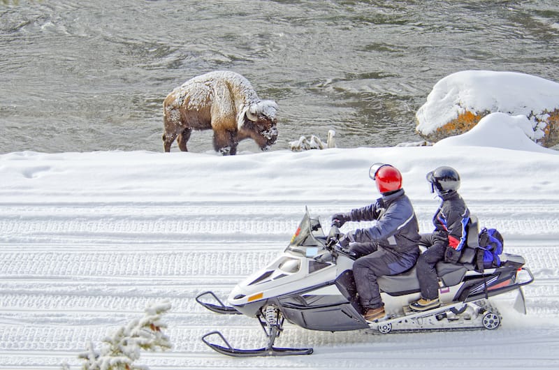 Snowmobiling in Yellowstone National Park