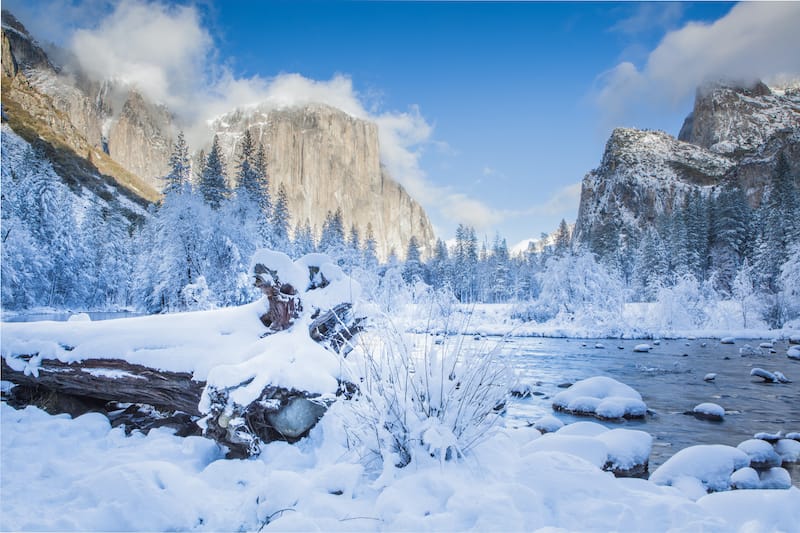 Yosemite National Park in Winter in California