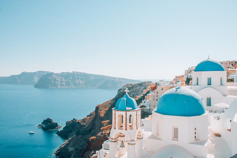 Blue domes are a must-see on a Santorini itinerary