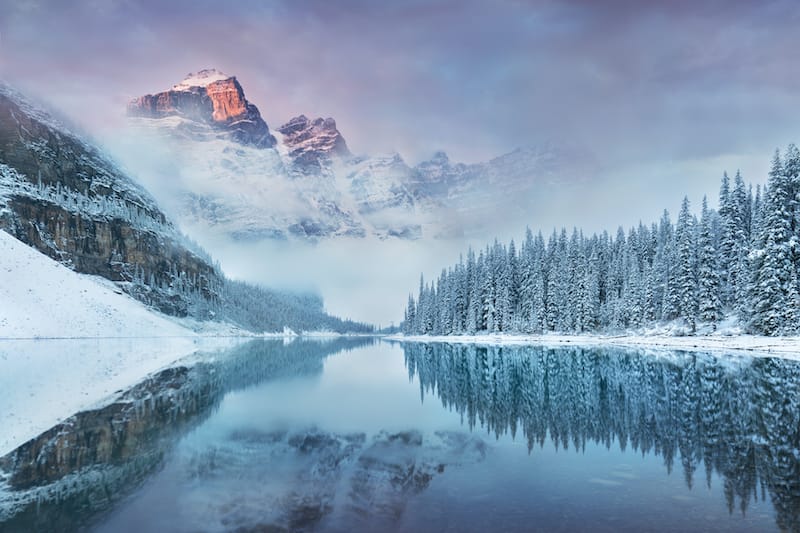 winter and snow in Banff