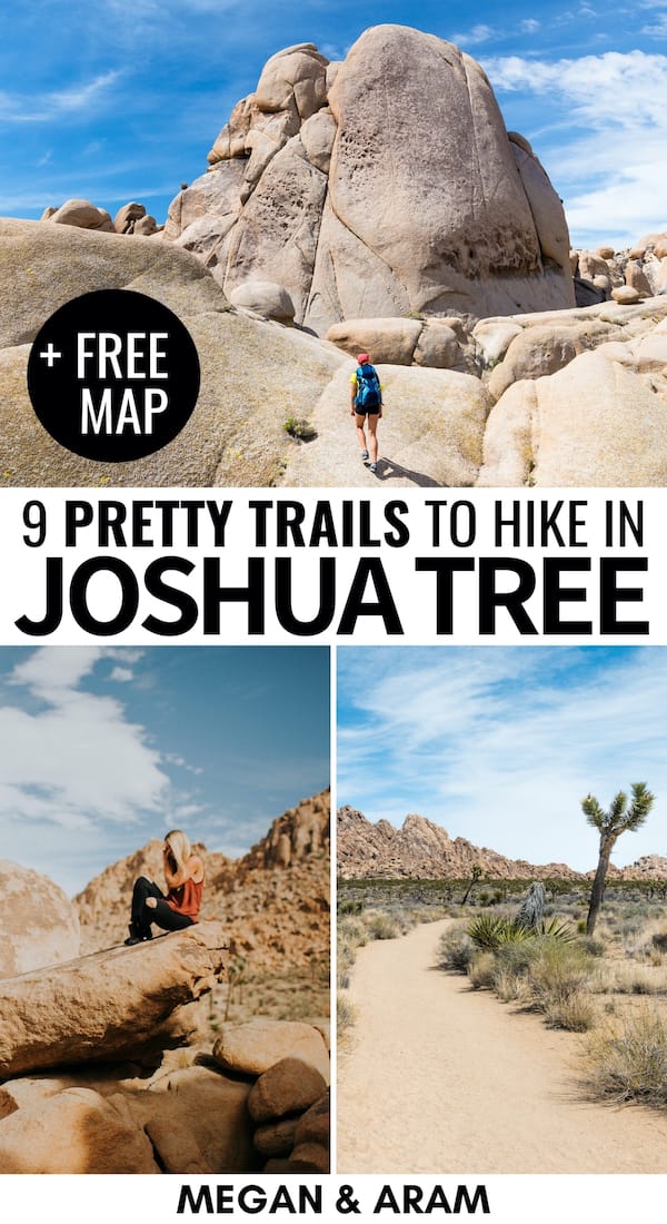 If you're looking for the best hikes in Joshua Tree National Park, this guide has you covered. These are the 9 best Joshua Tree trails for all levels of hikers! Visit California national parks | Places to visit in California | California hikes | Joshua Tree hiking | Joshua Tree Views | Things to do in Joshua Tree | Mojave Desert | Colorado Desert | Trails in Joshua Tree | Hiking in Joshua Tree | Joshua Tree hiking trails