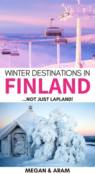 Are you planning on visiting Finland this winter? This is a guide to the best places to visit in Finland in winter | Finland in winter | Winter in Finland | Lapland winter | Finland December | Finland January | Finland February | Finnish winter | Places to visit in Finland | Yllas | Salla | Rovaniemi | Levi | Utsjoki | Kemi | Vaasa | Helsinki | Nuuksio National Park winter | Tampere | Lahti | Turku | Ruka | Kuusamo | Finland skiing | Åland Islands