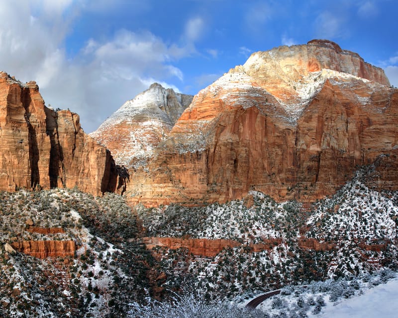 Zion National Park in winter