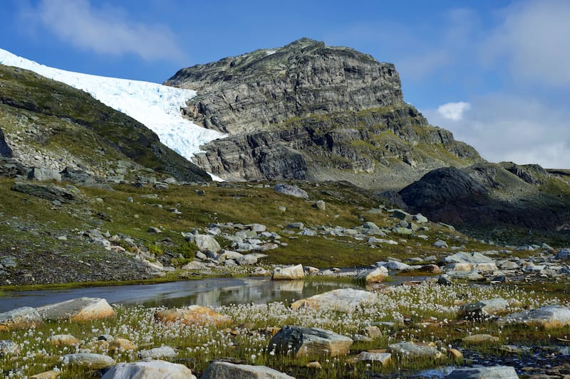 Hardangervidda Glacier in autumn Hardangerjøkulen