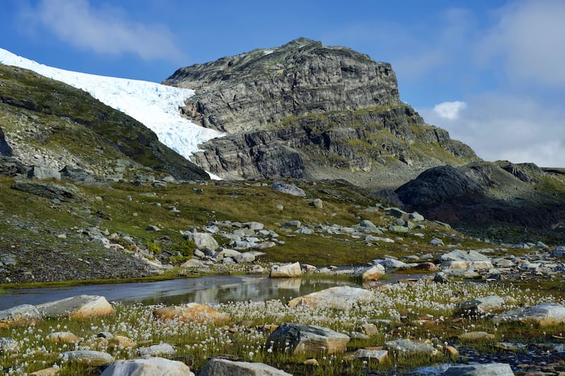 Hardangervidda Glacier in autumn Hardangerjøkulen